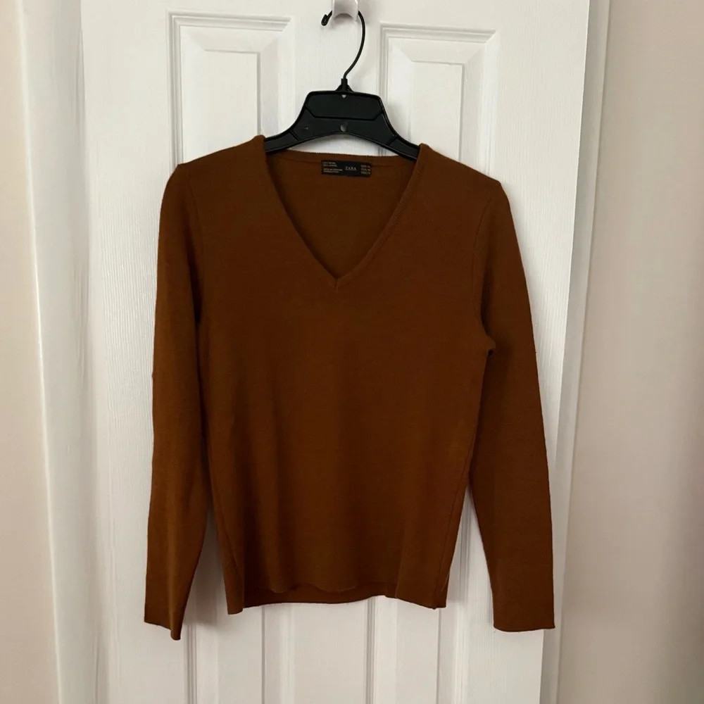 H & M  Fall Brown V neck swater, M